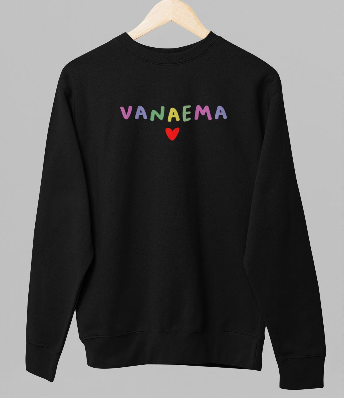 Must UNISEX dressipluus ilma kapuutsita "Vanaema"