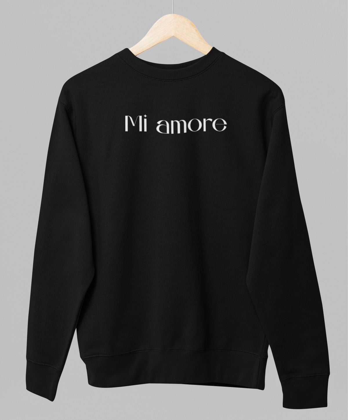 Čierny UNISEX pulóver „Mi Amore“