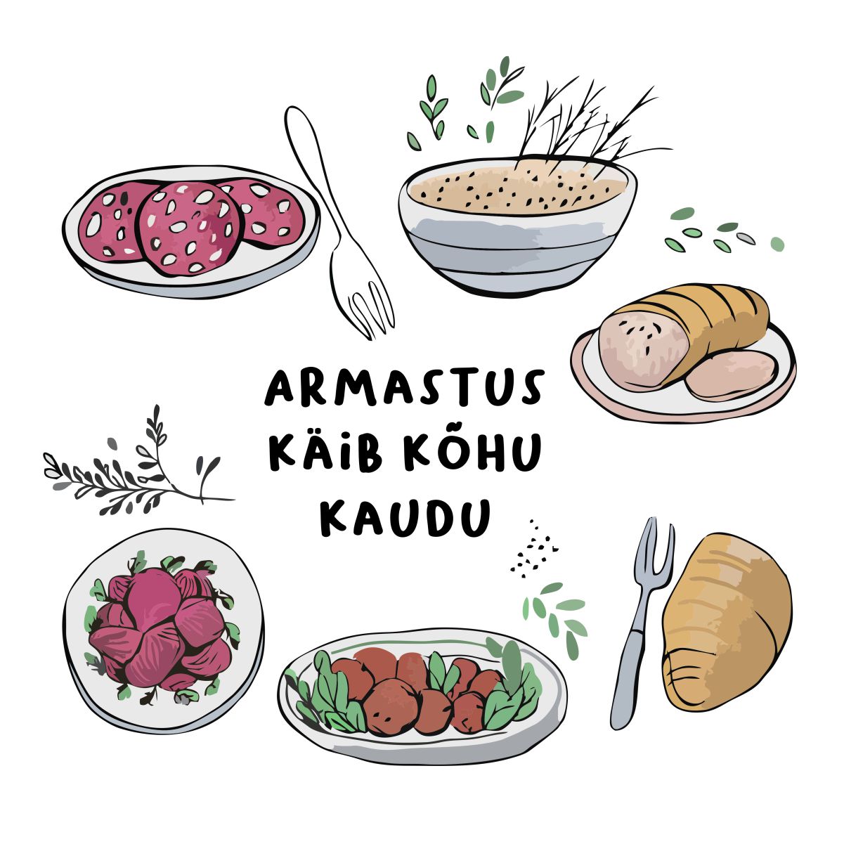 Valged UNISEX T-särgid "Armastus"