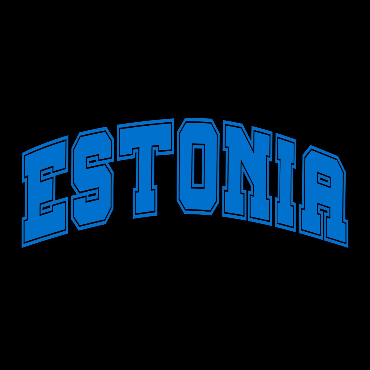 Mustad UNISEX T-särgid "Estonia"