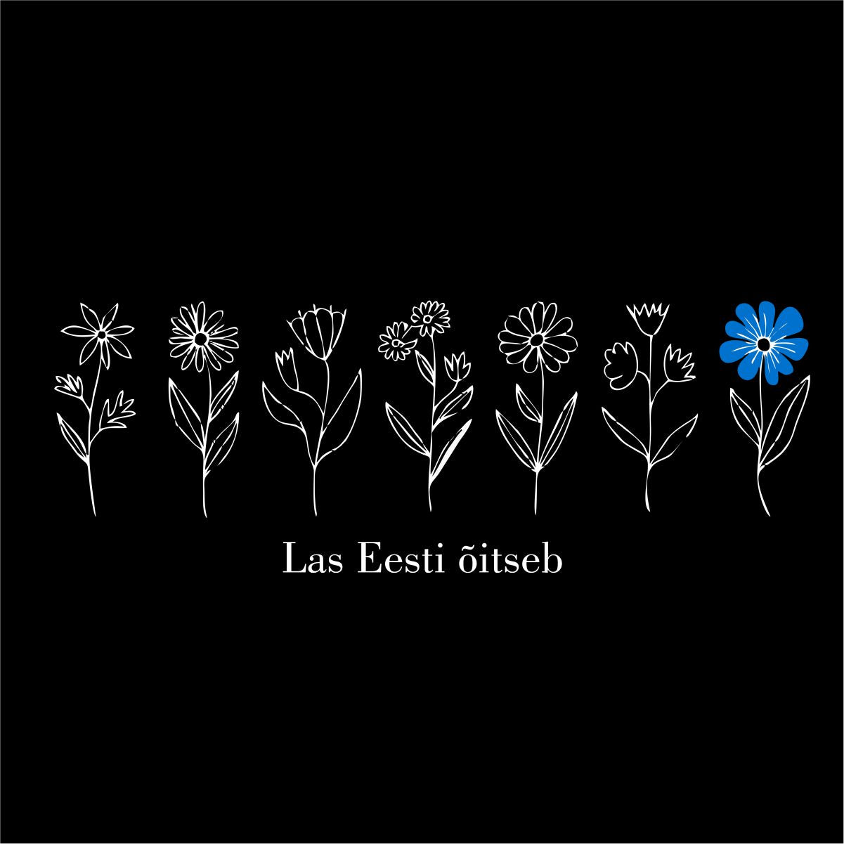 Mustad UNISEX T-särgid "Las Eesti õitseb"