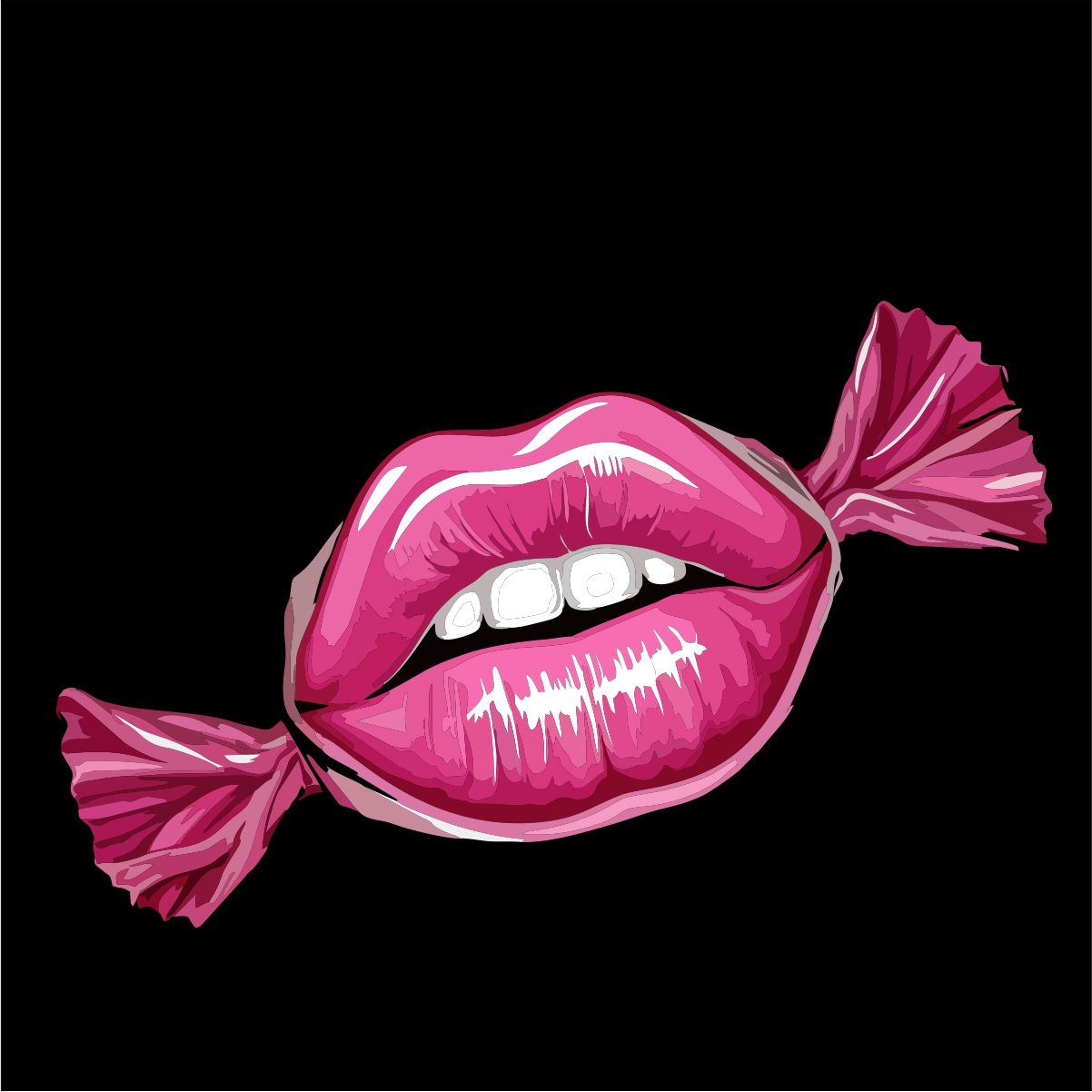 Svart UNISEX tröja “Kuss wie Bonbon”