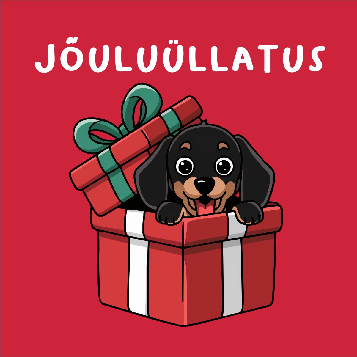 Punane UNISEX pusaer ilma kapuutsita "Jõuluüllatus"