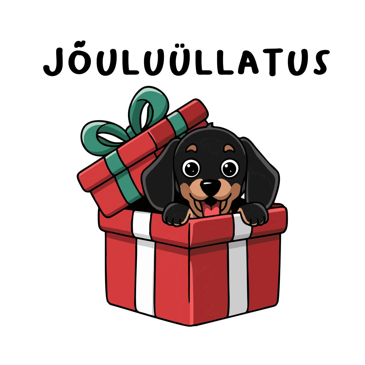 Valge UNISEX pusaer ilma kapuutsita "Jõuluüllatus"