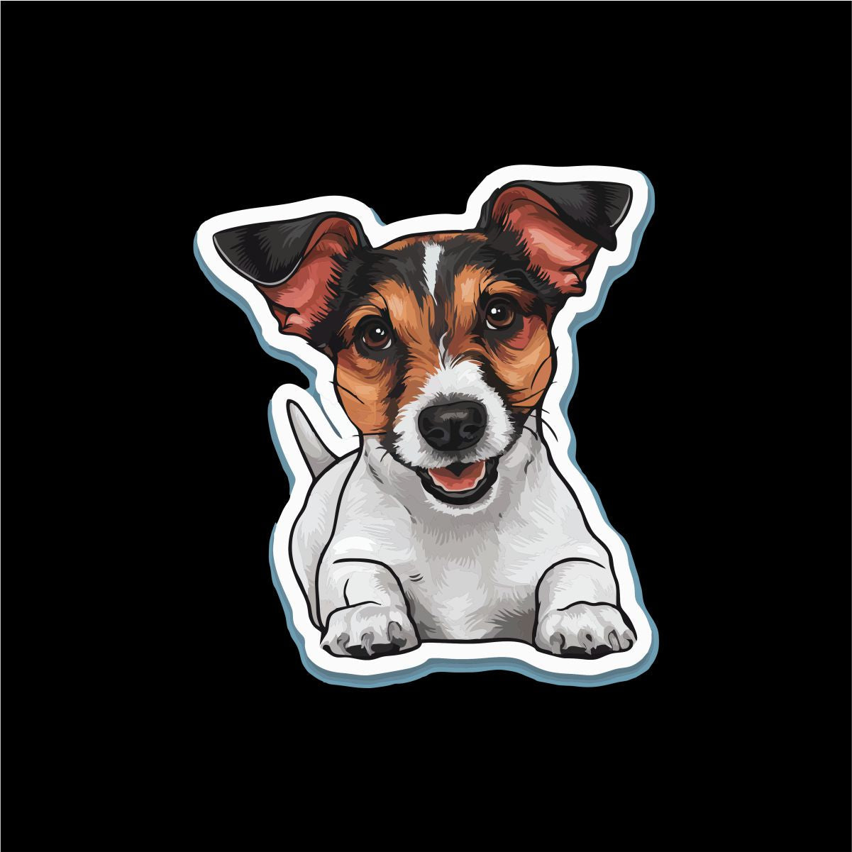 Czarna UNISEX koszulka "Jack Russell Terrier"