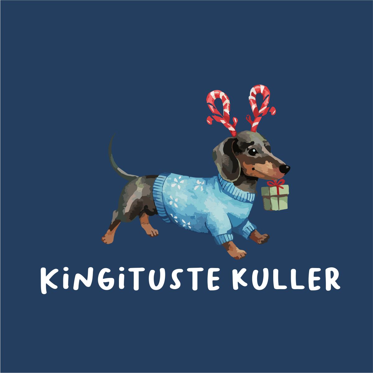 Sinine UNISEX pusaer ilma kapuutsita "Kingituste kuller"