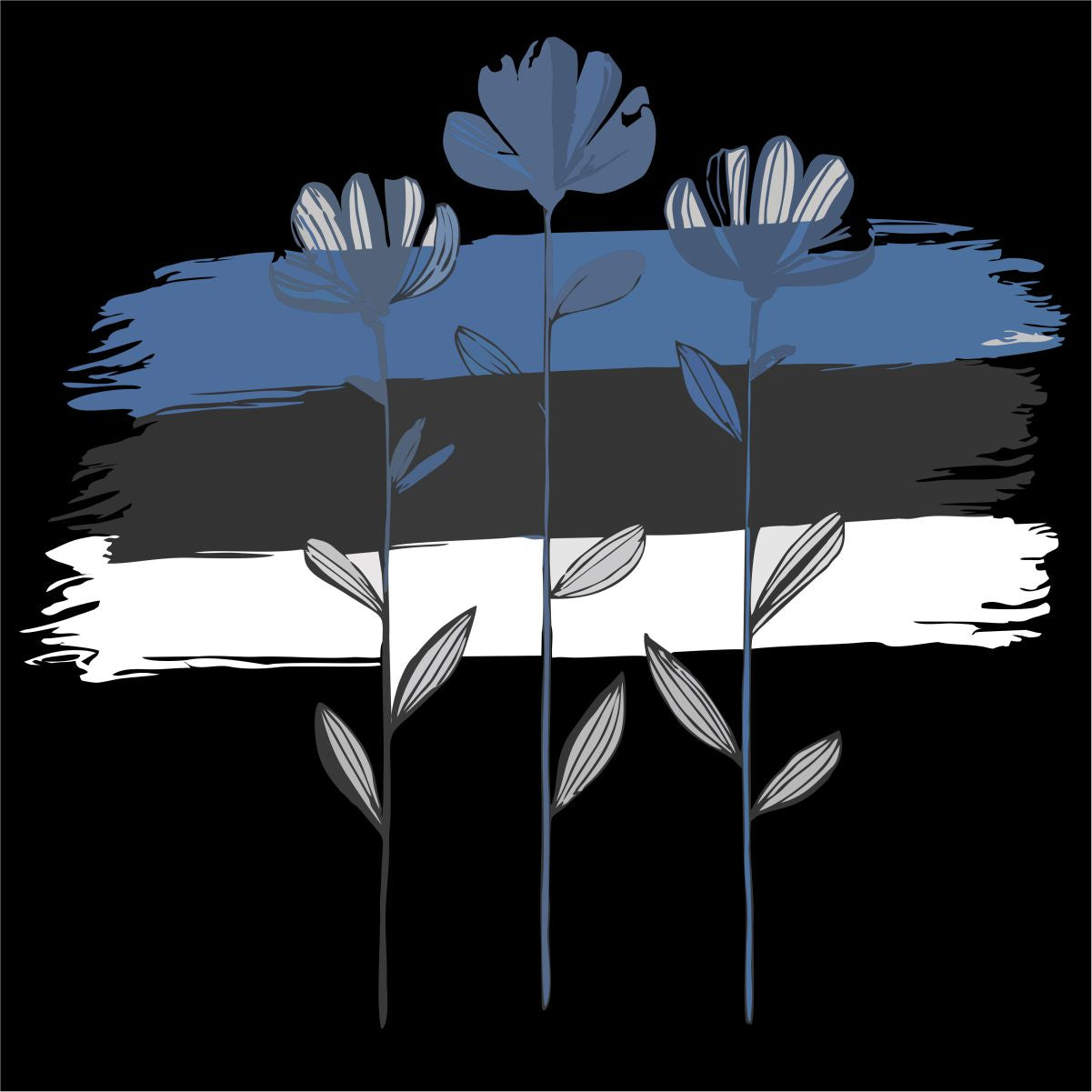 Mustad UNISEX T-särgid "Rahva"