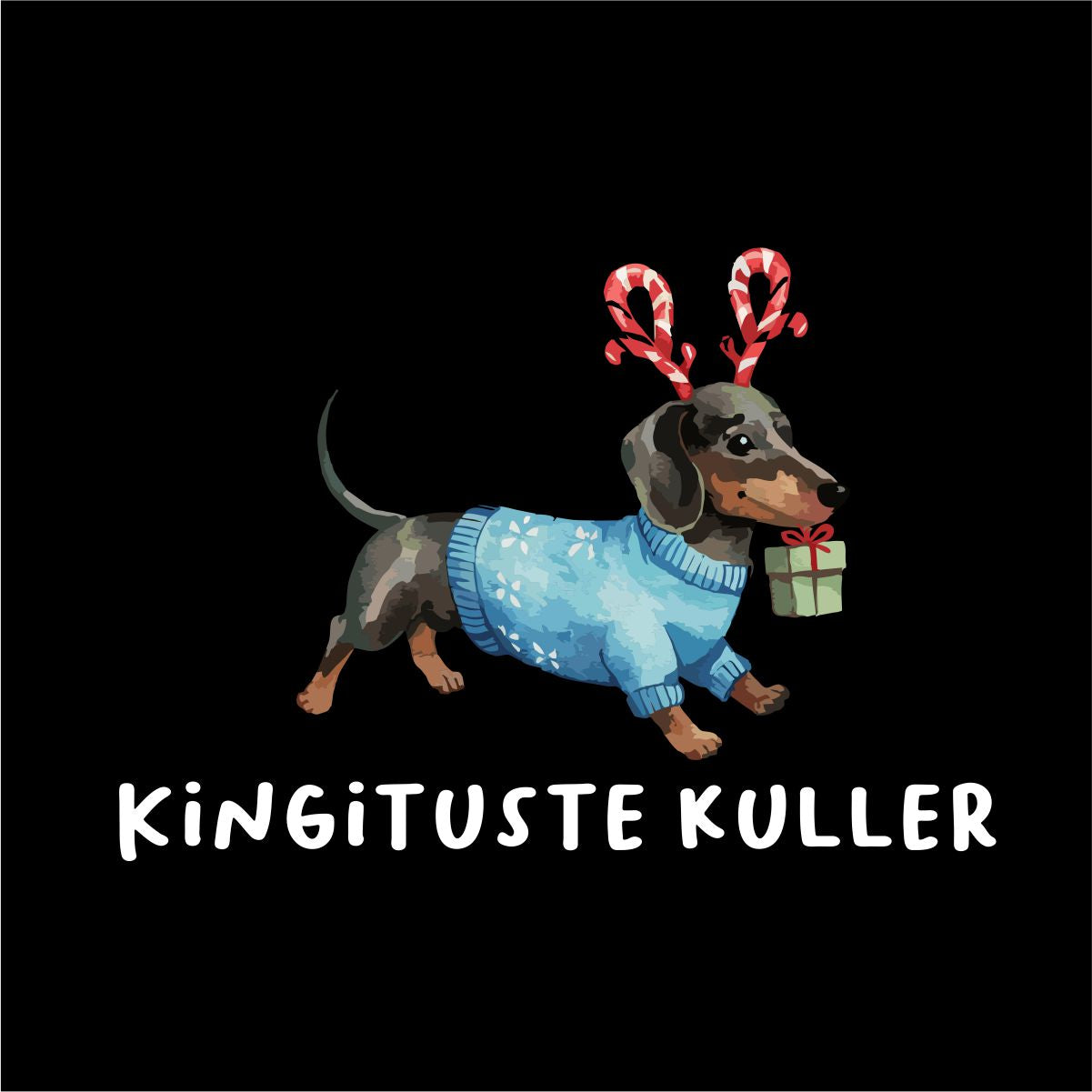 Must UNISEX pusaer ilma kapuutsita "Kingituste kuller"