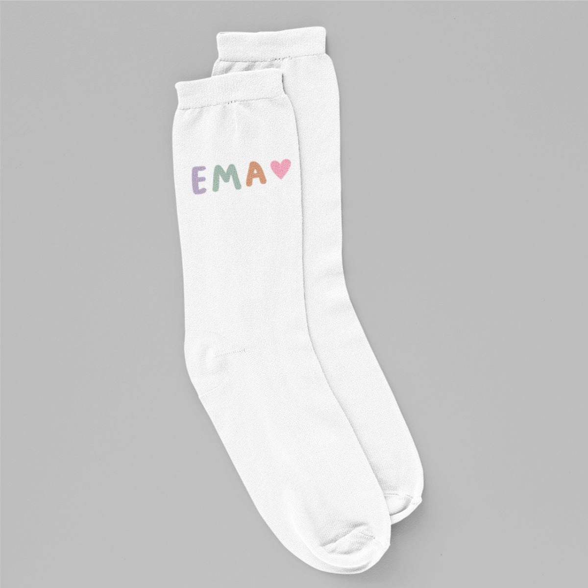 Valged sokid "Värviline ema"