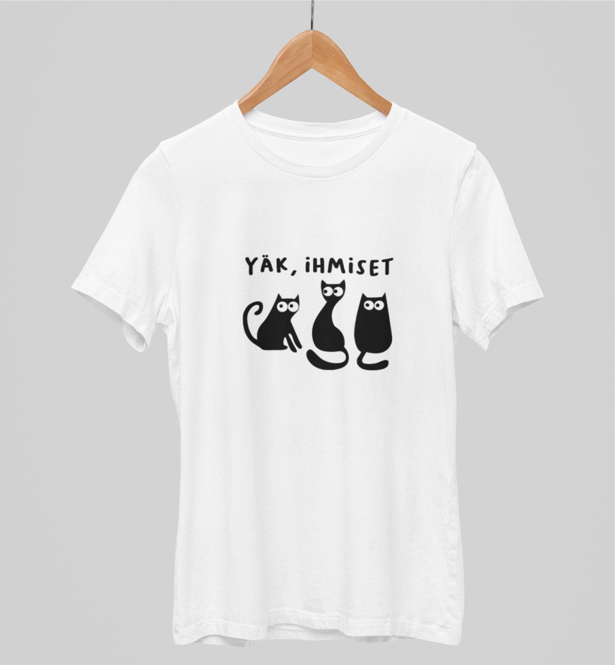 Valkoiset unisex T-paidat "Yäk, ihmiset"