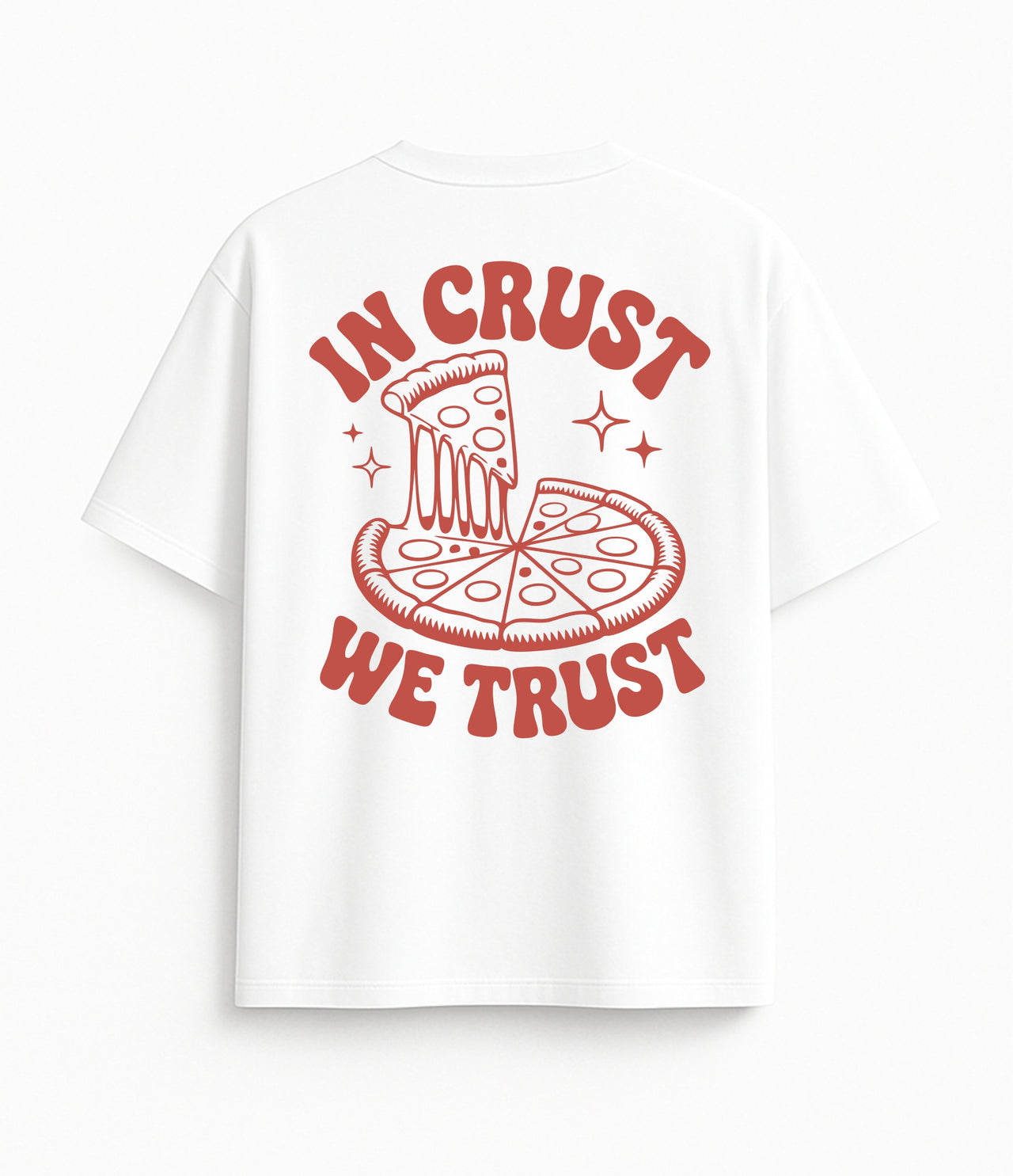 Oversized white T-shirt "Crust"