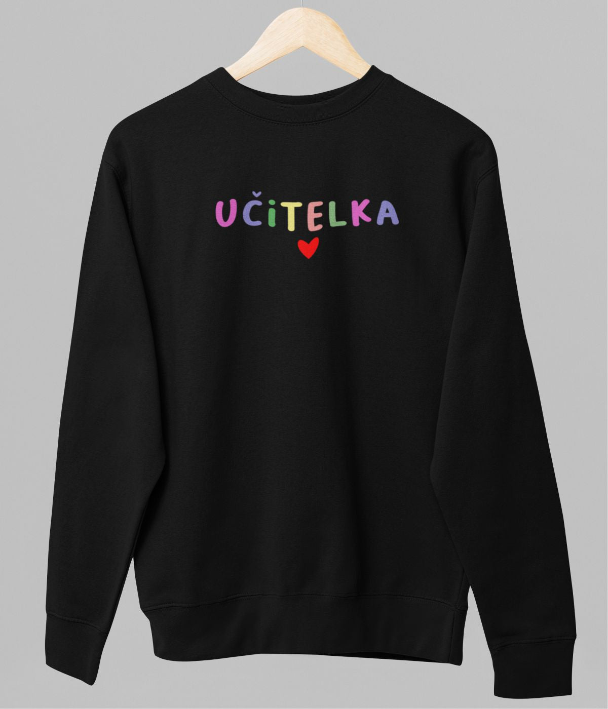 Černá unisex mikina "Učitelka"