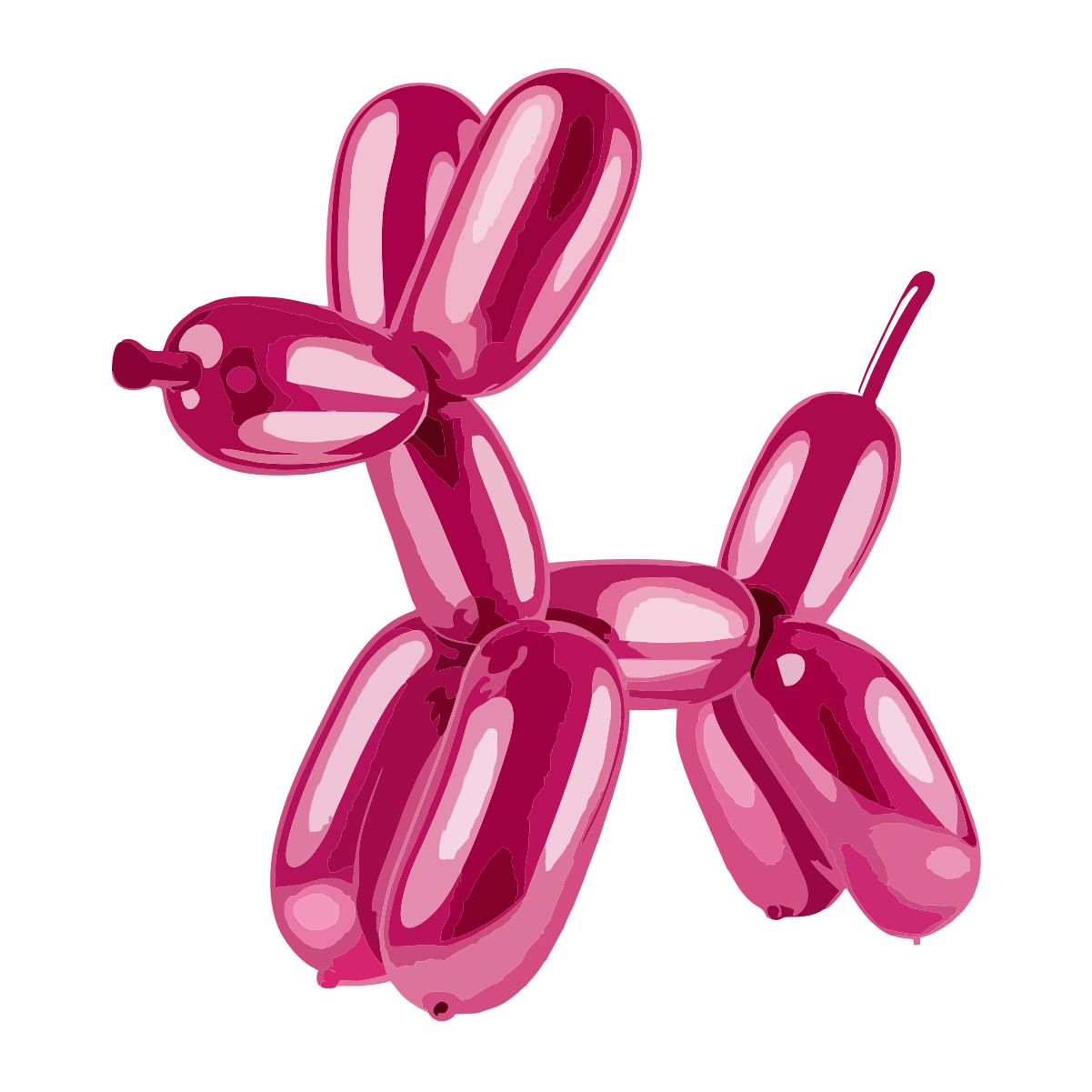 Weißer UNISEX Pullover "Aufgeblasener Hund"