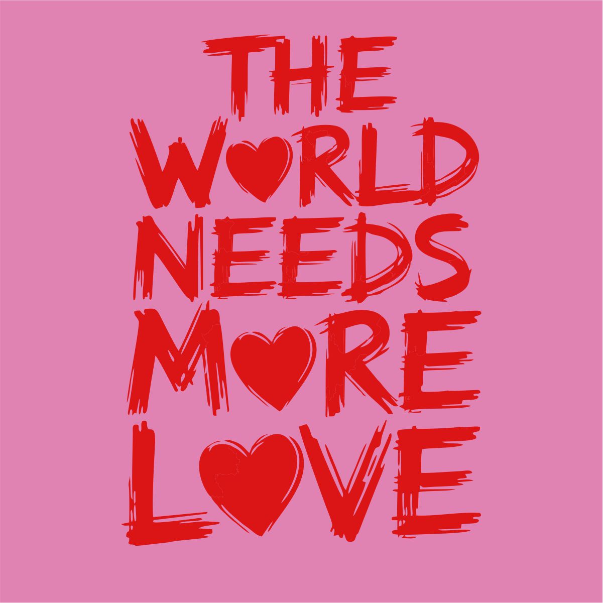 Rosa UNISEX T-Shirts „The world needs more love“
