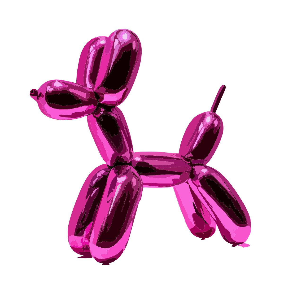 Vit UNISEX tröja “Metallischer Hund”