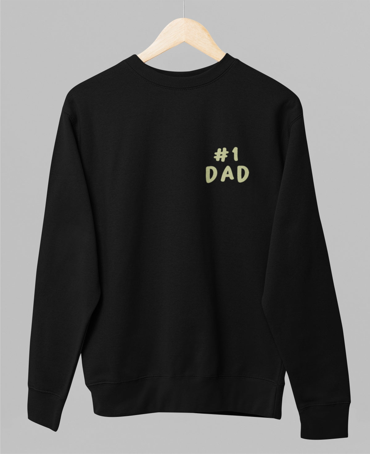 Black unisex sweatshirt "Number one"