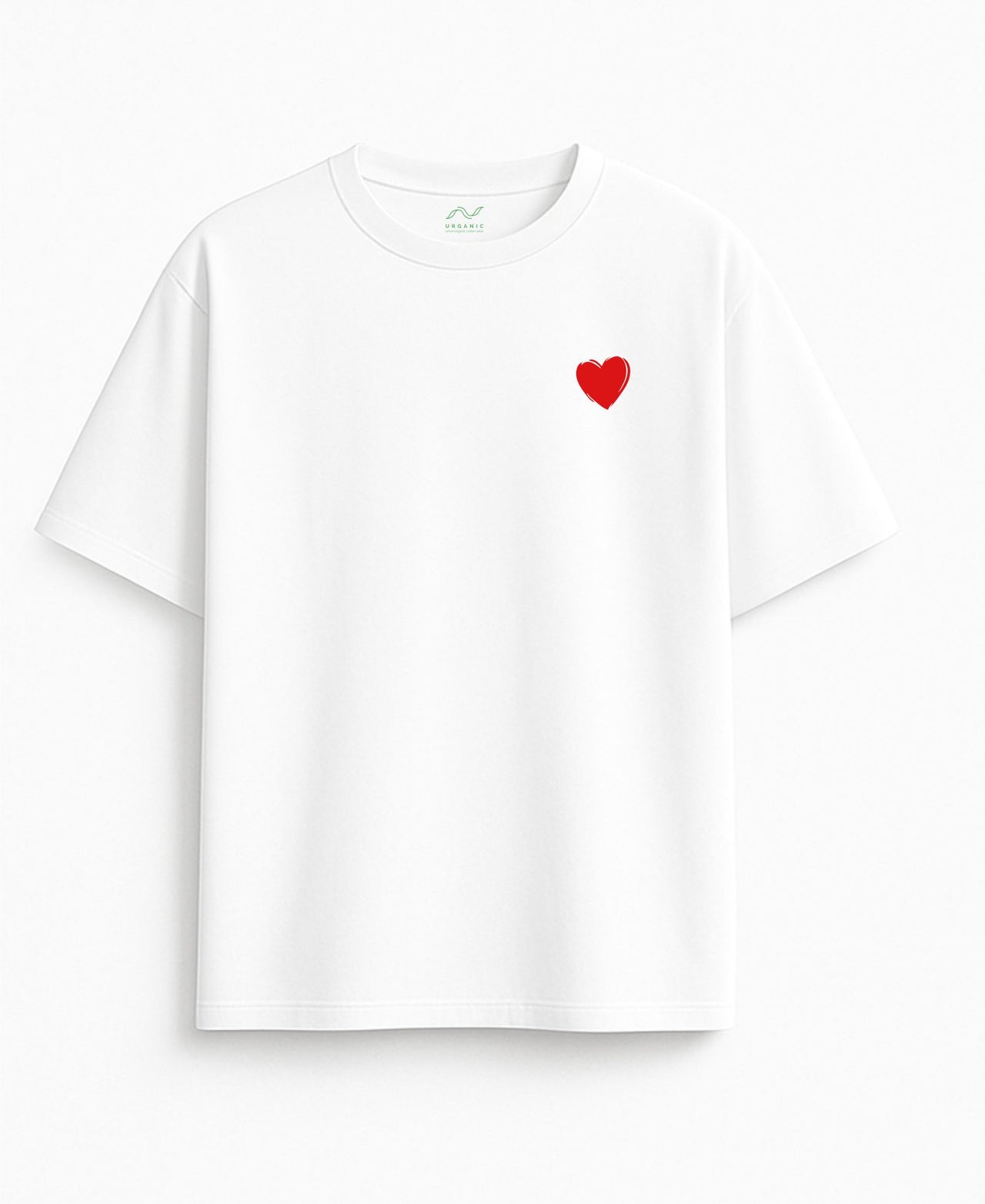 Oversized white T-shirt "More love"