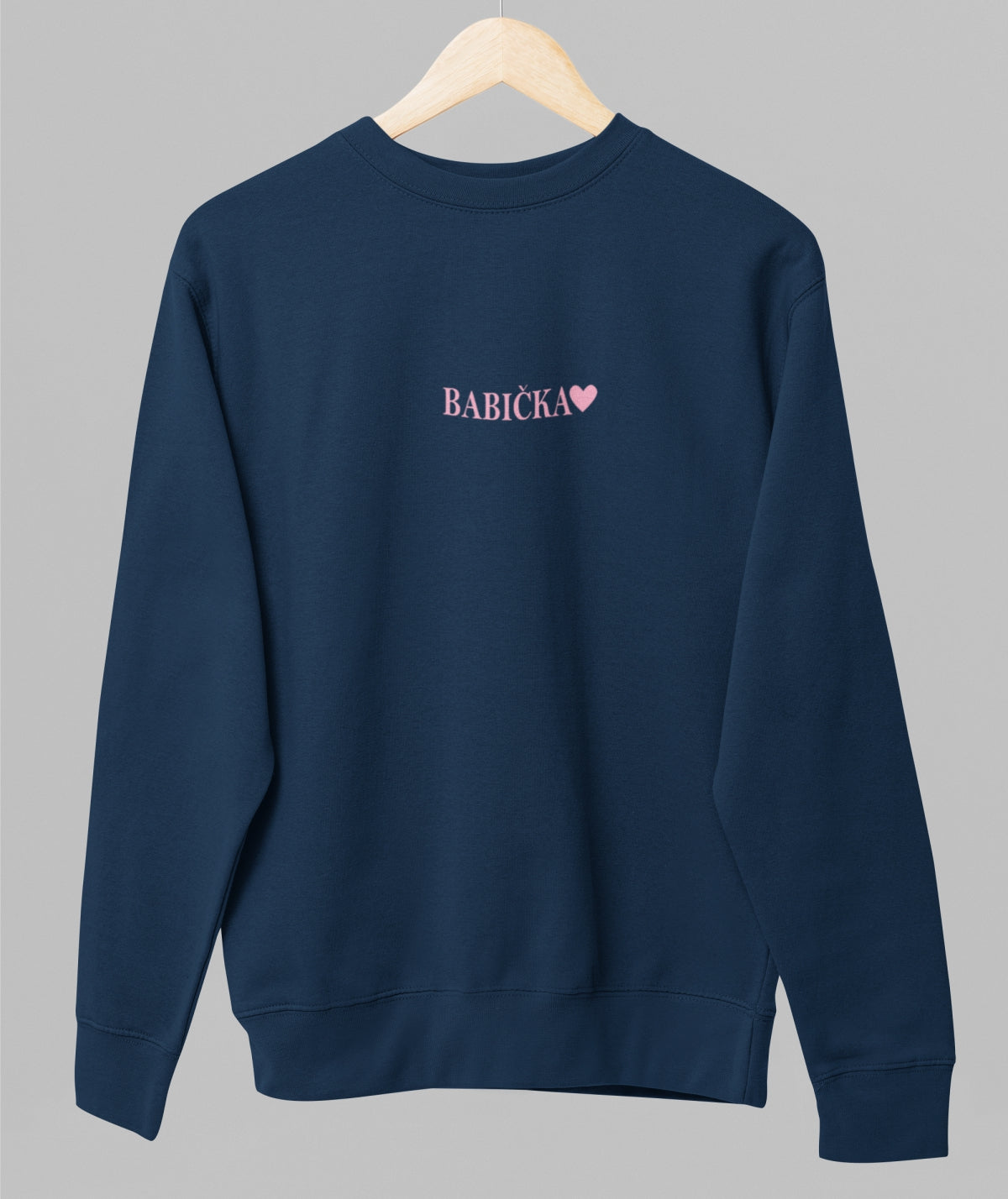Navy unisex sweatshirt "Minimalistická babička"