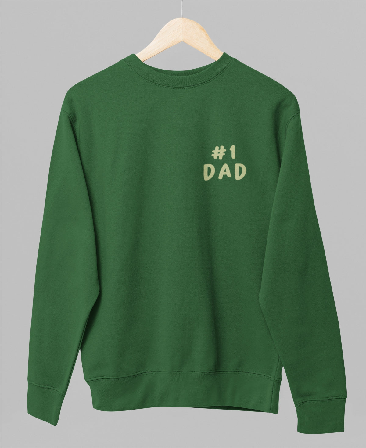 Bottle green unisex sweatshirt "Number one"