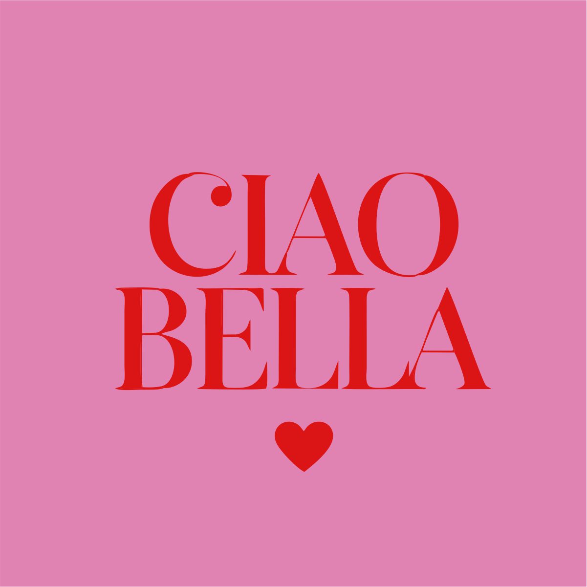 Rosa UNISEX T-shirt “Ciao, bella”