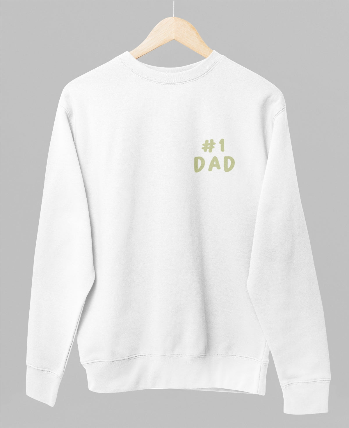 White unisex sweatshirt "Number one"