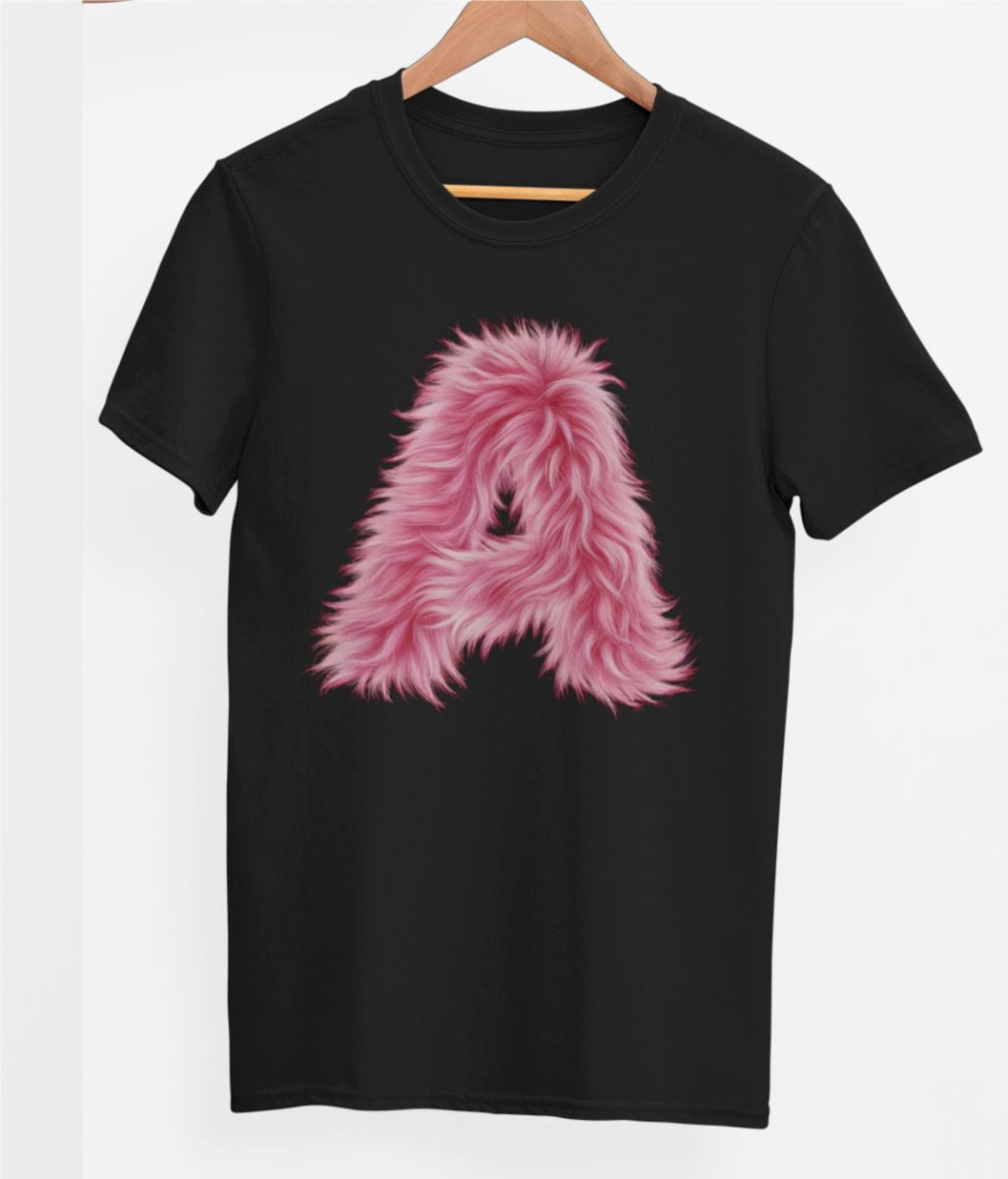 Svart UNISEX T-shirt “A Buchstabe”