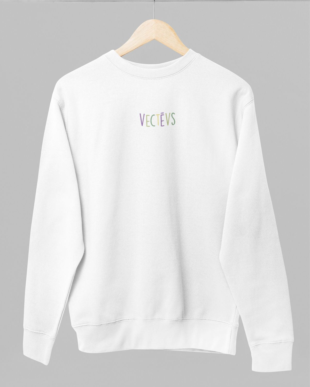 Balts UNISEX džemperis bez kapuces "Vectēvs"