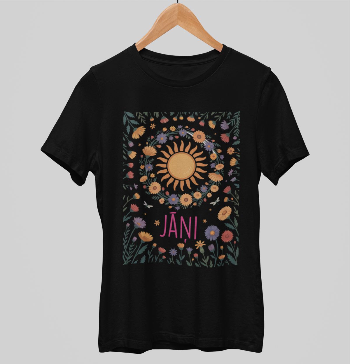 Melni unisex krekli "Mūsu svētki"