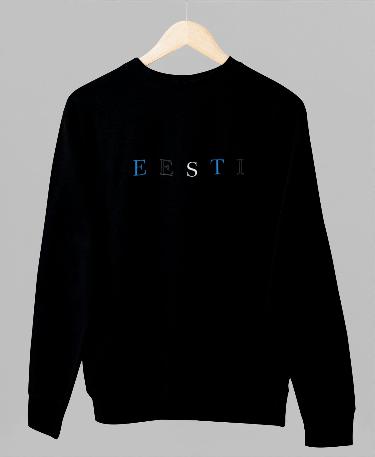 Must UNISEX dressipluus ilma kapuutsita "Värviline Eesti"