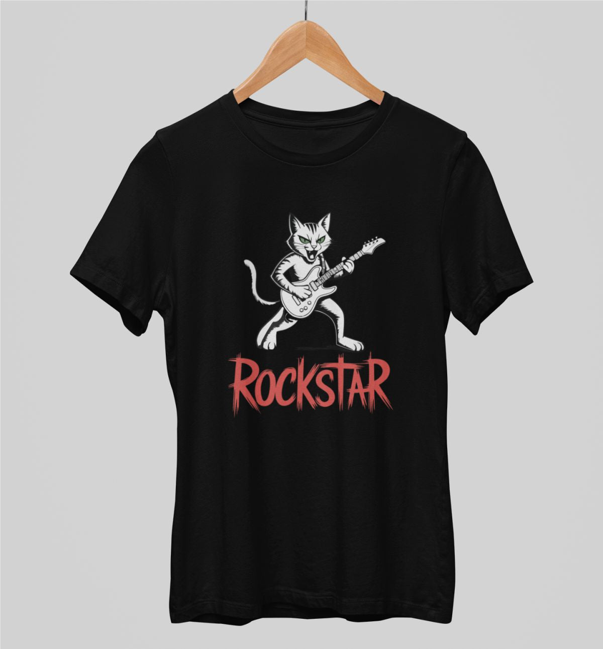 Mustat unisex T-paidat "Rockstar"