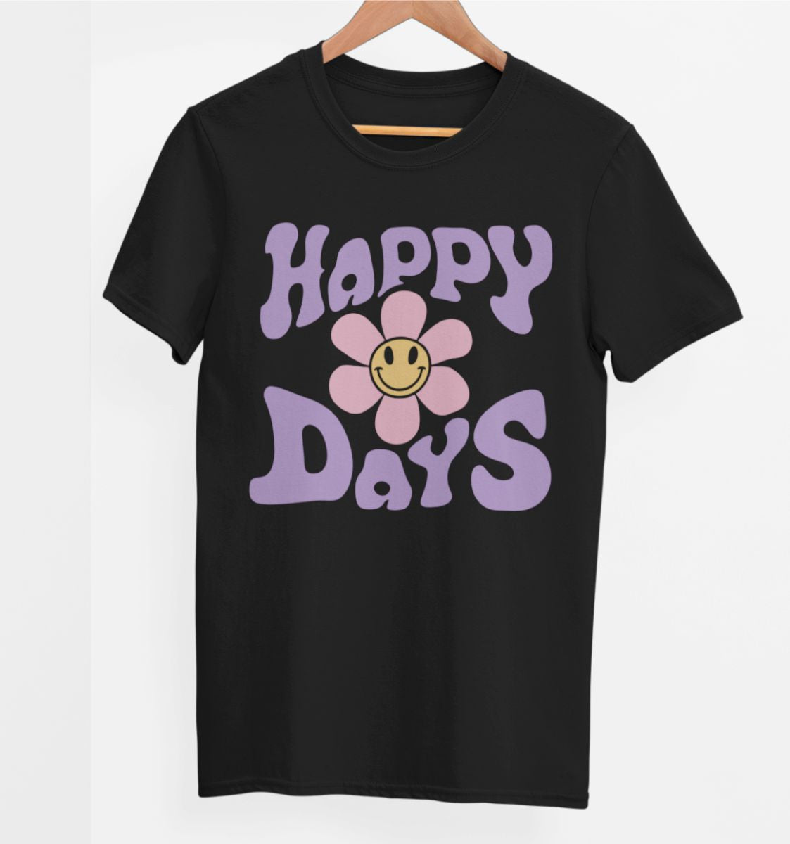 Mustad UNISEX T-särgid "Happy days"