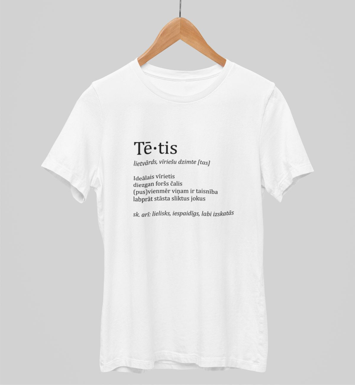 Balti UNISEX krekli "Tēta apraksts"