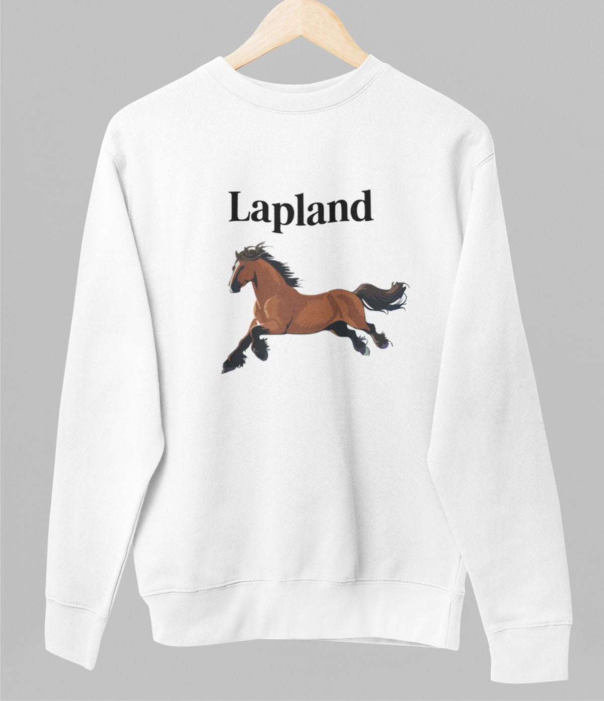 Valkoinen unisex collegepaita "Lapland"