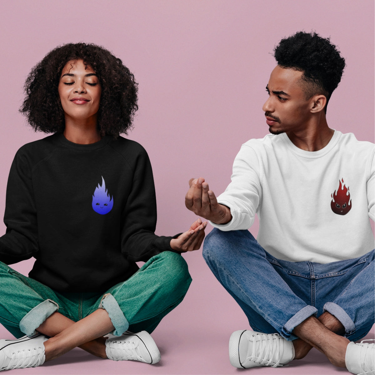 Kapuutsita dressipluusid paaridele „Piisk ja leek“