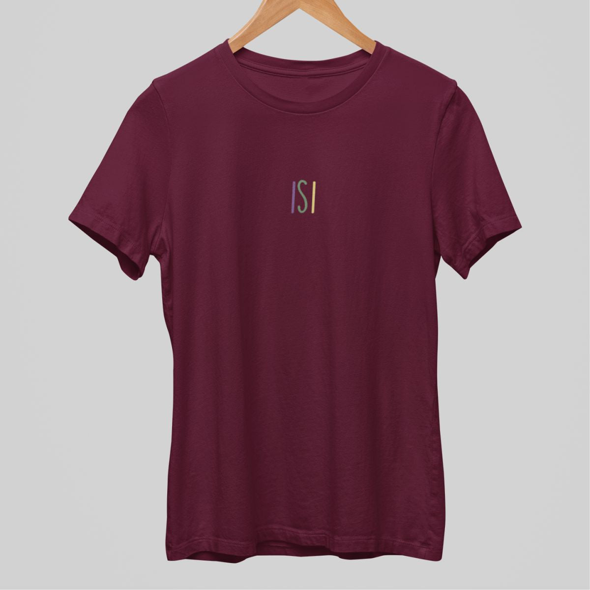 Burgundinpunainen t-paita "Isi"