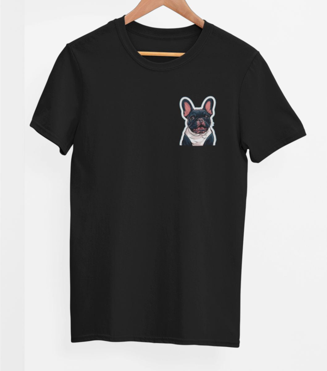 Melni UNISEX krekli "Franču buldogs"