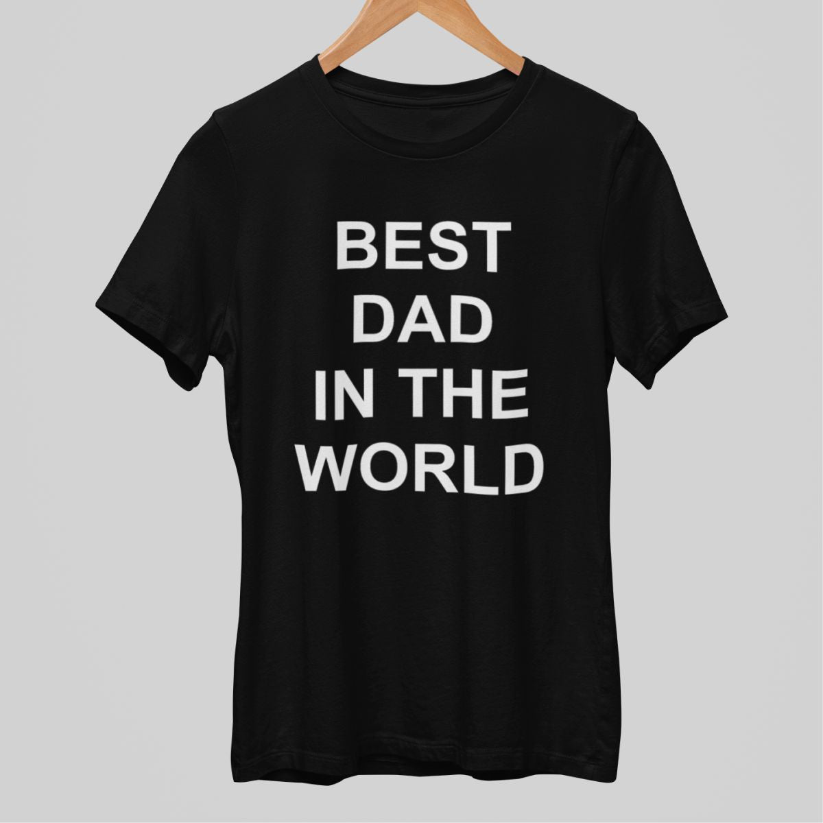Mustat unisex T-paidat "Best dad in the world"