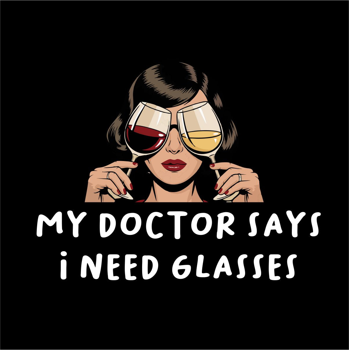 Svart UNISEX T-shirt “My doctor says”