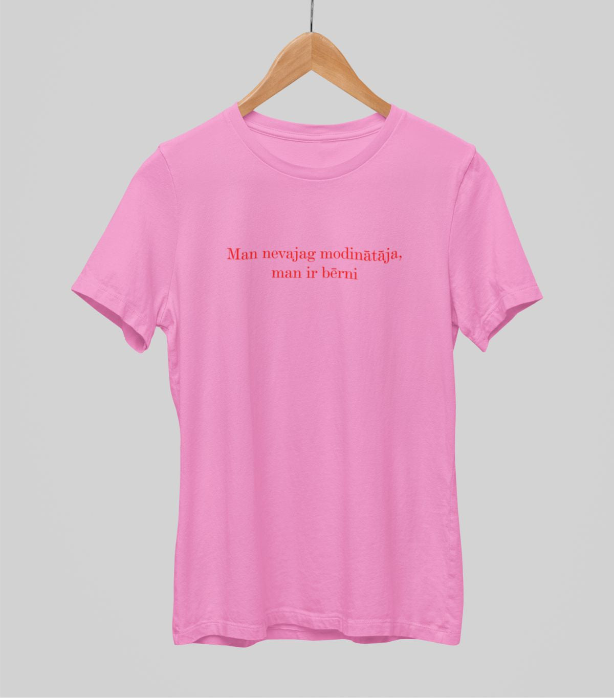 Rozā UNISEX krekli "Man nevajag modinātāja, man ir bērni"