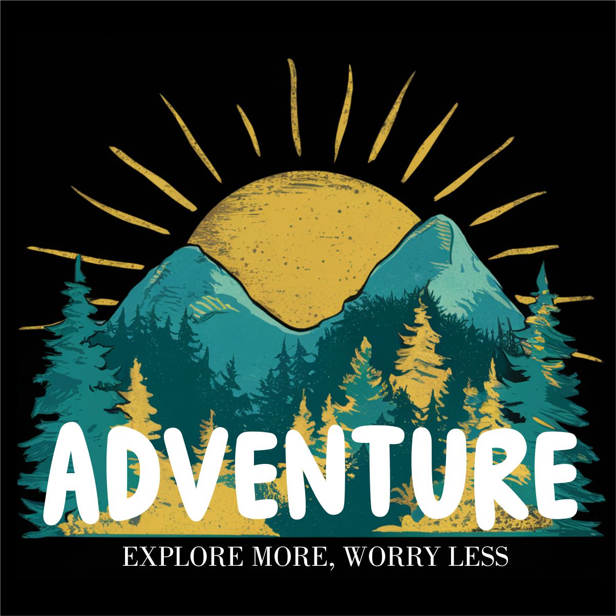 Bluza UNISEX czarna "Adventure"