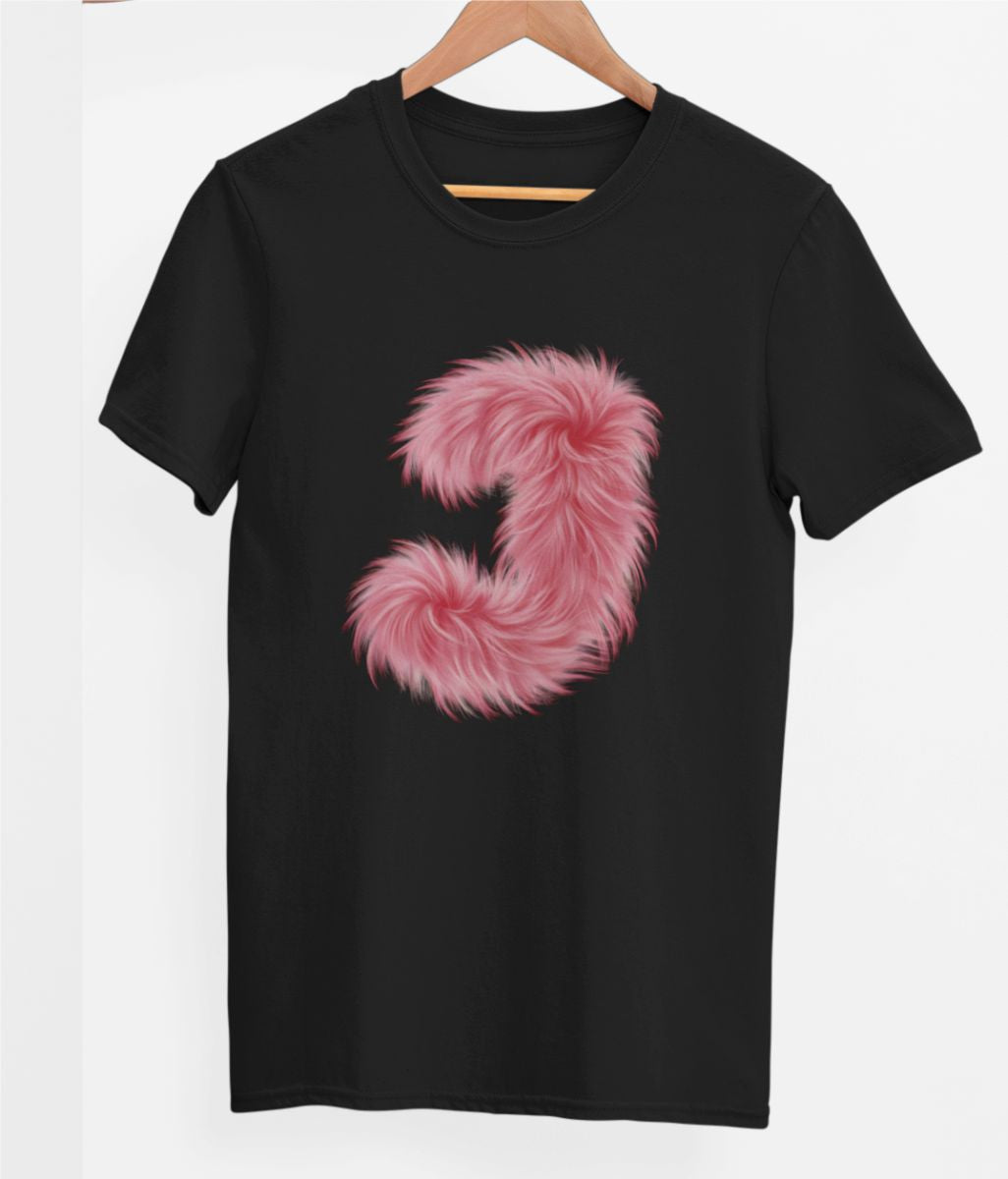 Schwarzes UNISEX T-Shirt "J Buchstabe"