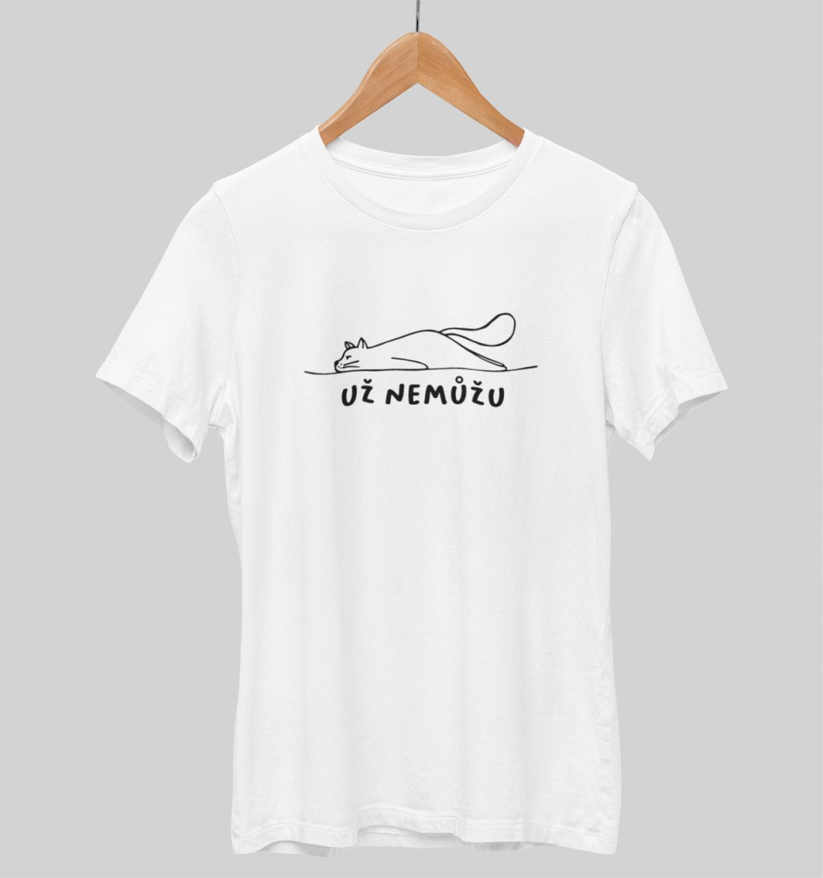 Bílé unisex tričko "Už nemůžu"