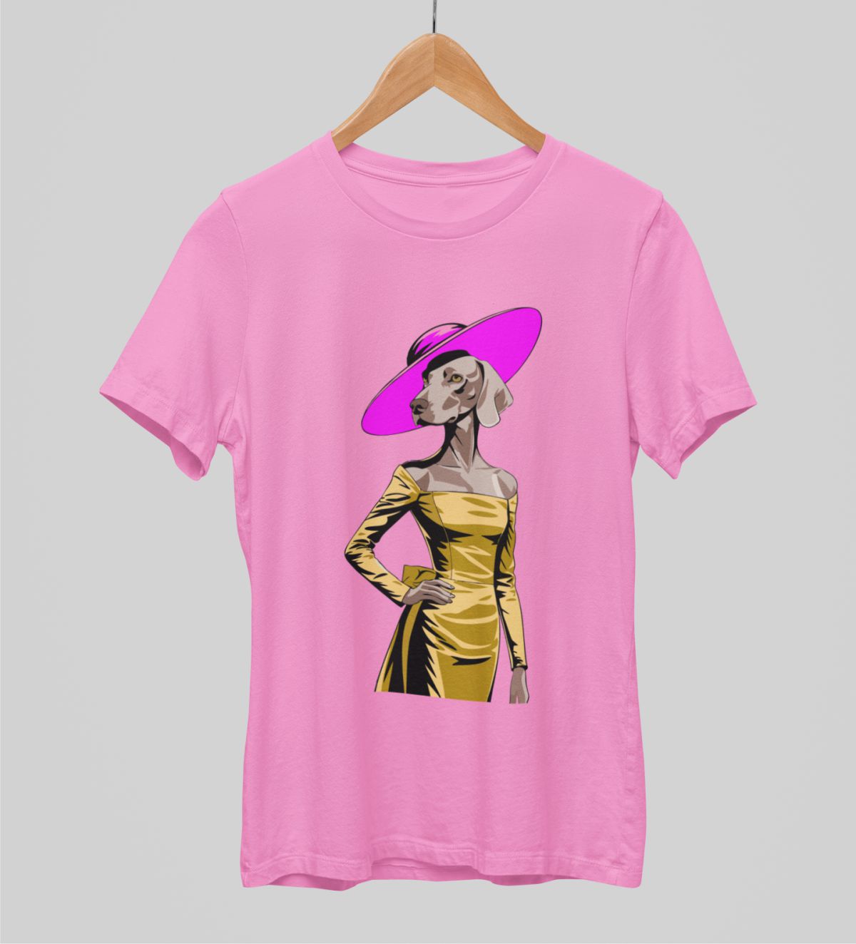 Růžové unisex tričko "Dáma"