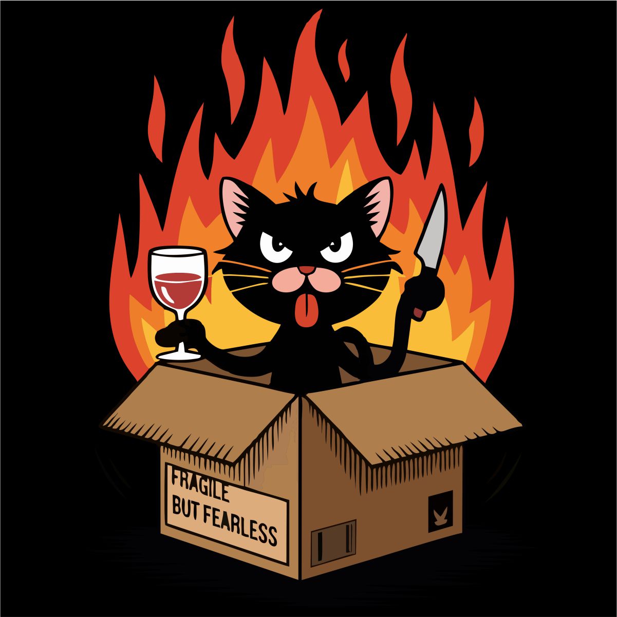 Čierne UNISEX tričko „Krehké“