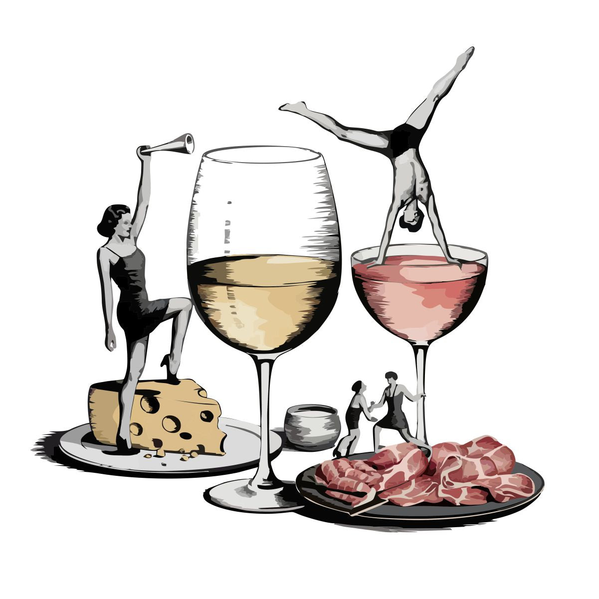 Weißes UNISEX T-Shirt "Piątkowe echa"