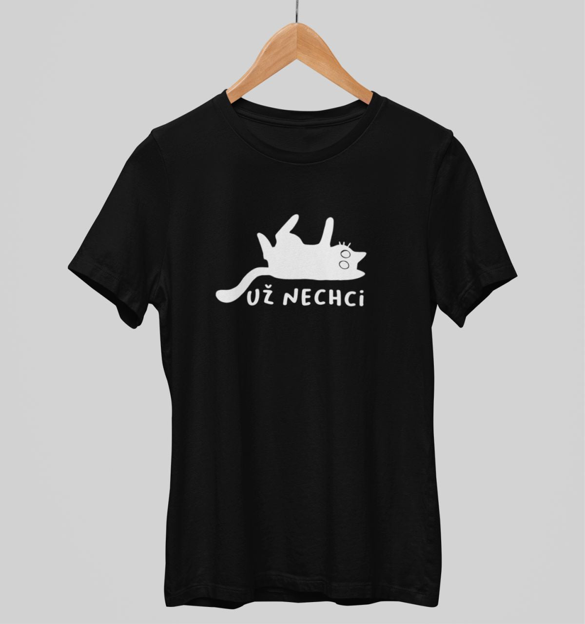 Černé unisex tričko "Už nechci"