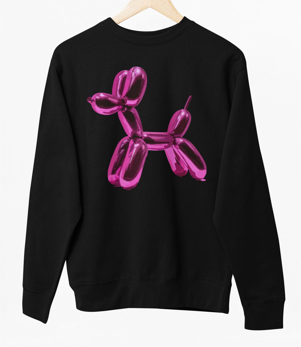 Schwarzer UNISEX Pullover "Metallischer Hund"