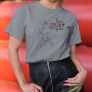 Grau meliertes T-Shirt Atmen