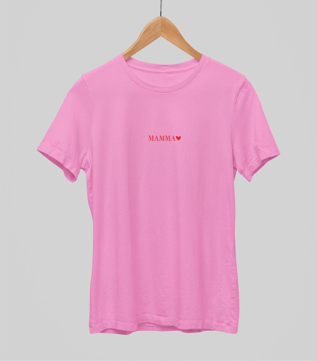 Rozā UNISEX krekli "Mamma ar sirsniņu"