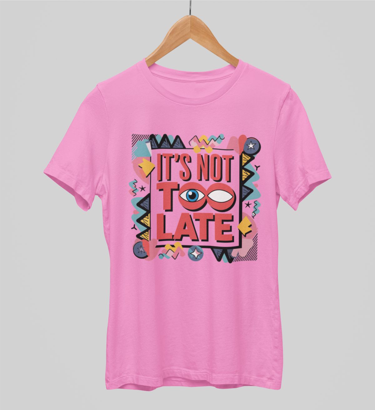 Rosa UNISEX T-Shirts „It’s not too late“